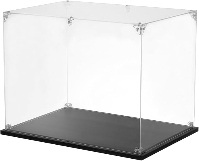 MECCANIXITY Acrylic Display Case, 10''x14''x10'' Clear Display Box Assemble Dustproof Display Box Storage Organizer for Collectibles Action Figures
