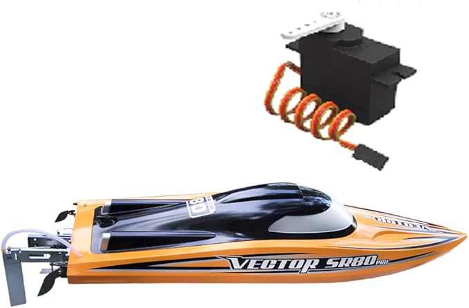 Remote App Controlled Watercraft Replacements Battery Propeller Servo Parts for 2.4G Remote Control Car Remote Control Boat Electric RC Vehicle Boat (Servo)