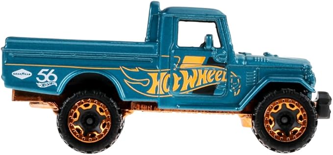 Hot Wheels Collectible Die-Cast Vehicle - Toyota Land Cruiser Sport Utility Car - Teal and Gold - HDH54-2/6