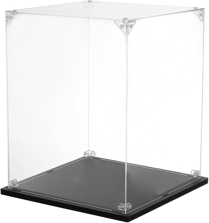 MECCANIXITY Acrylic Display Case, 8''x10''x8'' Clear Display Box Assemble Dustproof Display Box Storage Organizer for Collectibles Action Figures