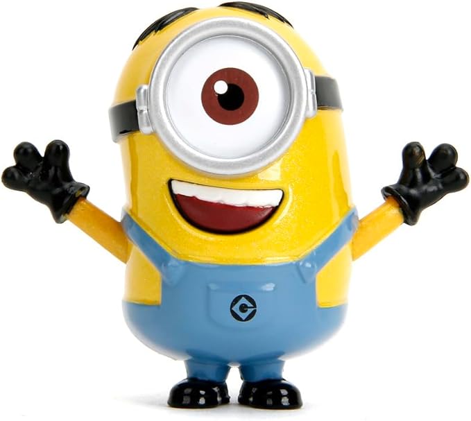 Jada Toys Minion Figure (1 Piece) - 1 of 4 Collectible Figures (Stuart, Kevin, Otto, Bob) Metal for Fans and Children from 8 Years, Wave 1, Random Selection, Approx. 6.5 cm Each