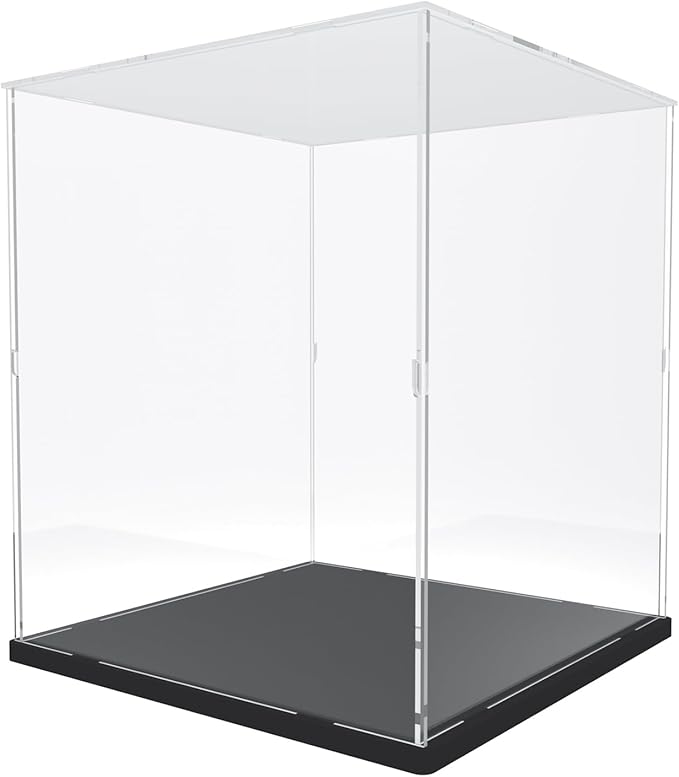 DuvinDD Acrylic Display Case for Lego Pac-Man Arcade Building Toy 10323, Dustproof Clear Display Box for Lego Tuxedo Cat 21349, 13.7 inch Tall Showcase for Trophy Doll