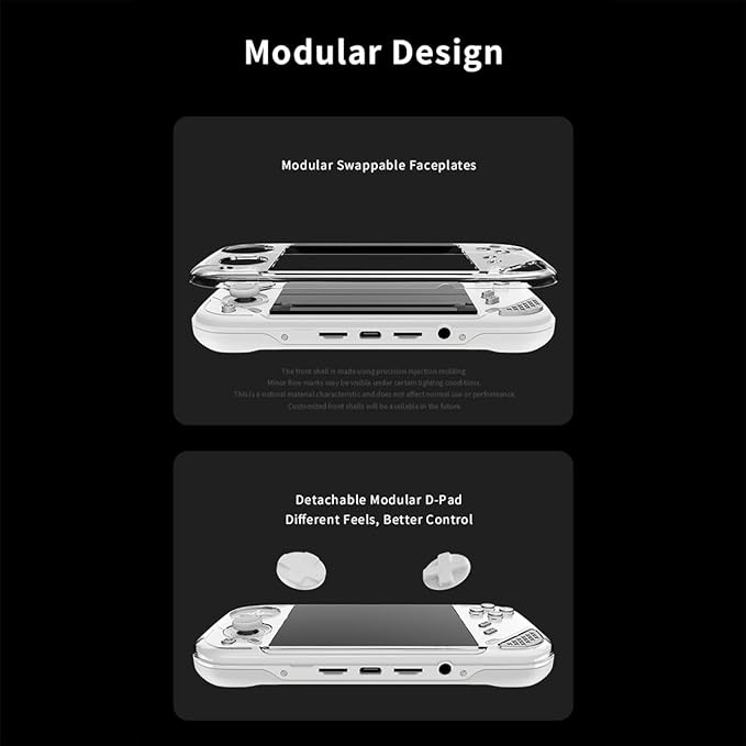 MINILOONG Game Console,4 Inch IPS LCD Loong OS System 4000mAh Battery Video Games Consoles,with DDR4 1GB+eMMC8G+64G TF Card and Wireless Networt Console Casual Game Console (White)