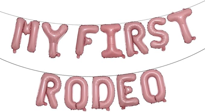 My First Rodeo Party Decoration - Birthday Supplies, Banner, Balloons, Backdrop (Pink)
