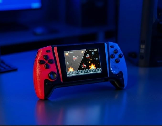 Nolan Lucian Outdoor/Indoor Portable for Children Handheld Game Console, 3.5 Inch LED Screen with 500 Built-in Classic Games Suitable for Children，Easy to use！