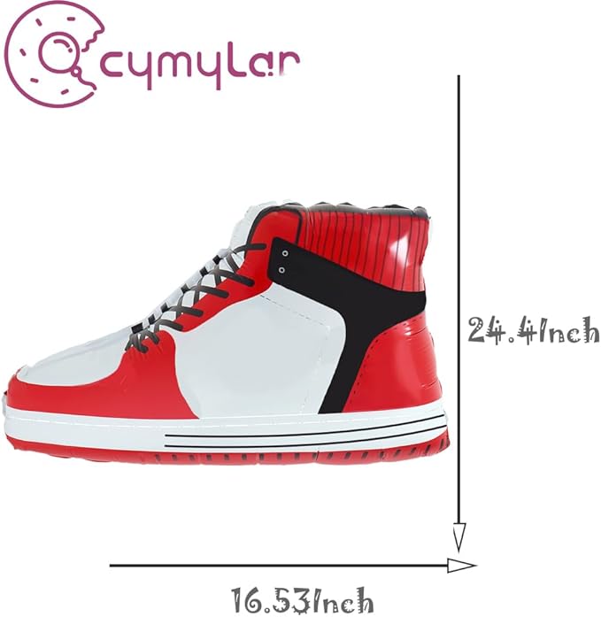 Basketball balloons sports party supplies basketball shoes balloon basketball snesker shoes balloon for men teen boys birthday party decoration