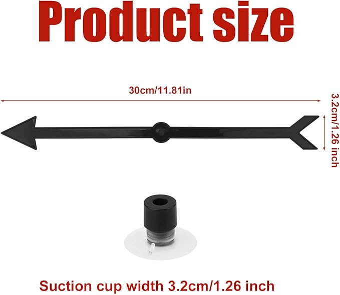 Large Arrow Spinner, Arrow Spinner with Suction Cup Stable Game Board Spinner Arrow Game Spinner Board Games Accessories for Classroom Activities Party Games (Black)