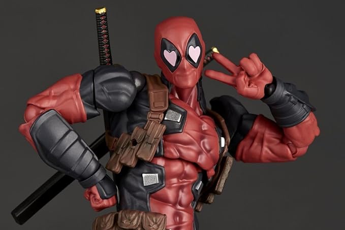 Kaiyodo Revoltech Amazing Yamaguchi Deadpool Ver. 2.5, Total Height: Approx. 6.7 inches (170 mm), Non-scale, PVC & ABS, Painted Action Figure, NR050