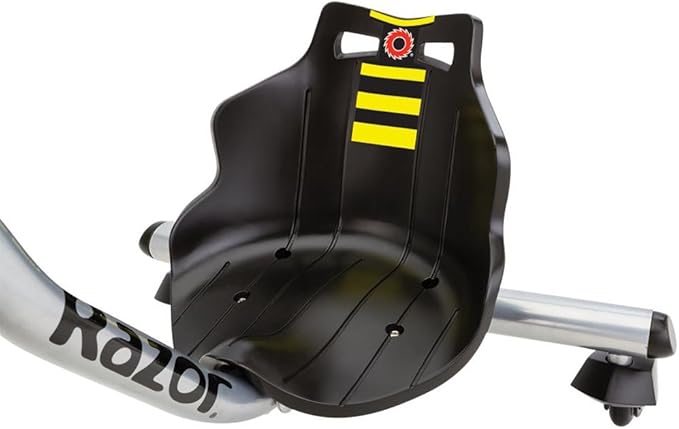 Razor Power Rider 360 9 MPH Drifting Trike Ride-On Electric Powered Tricycle, Black, Yellow