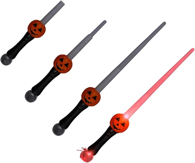 blinkee Multicolor Extendable Light-Up Pumpkin Saber Toy with Projecting Crystal Ball - Perfect Trick-or-Treat Accessory