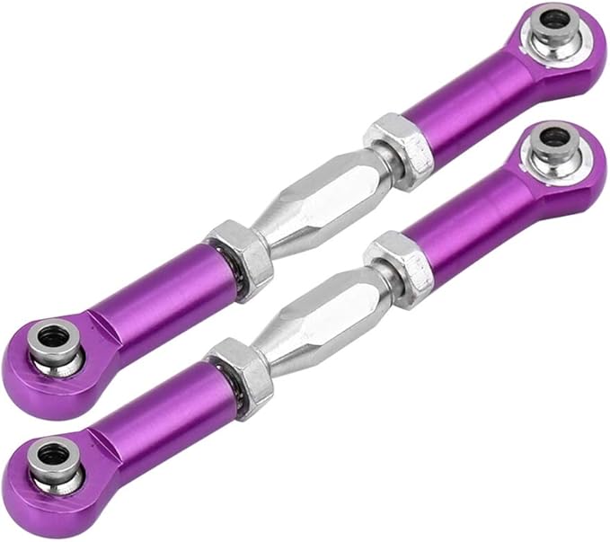 Acouto RC Linkage Machined Aluminium Alloy Linkage Rod RC Car Accessory Servo Rod 94111/94188 - Remote & App Controlled Vehicle (Purple)