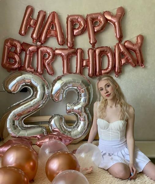 40 Inch Silver 3 Large Number Balloon, 3 13 23 30 33 36 Silver Birthday Party Decorations, Number Three Foil Balloons for Anniversary Party Graduations Celebration Supplies