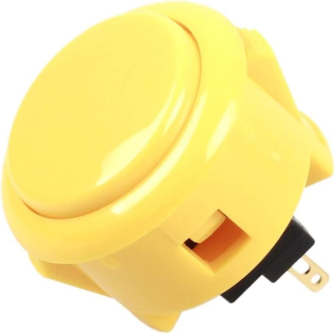 Sanwa 6 pcs OBSF-30 Original Push Button 30mm (Each Color of 1 Pcs) - for Arcade Jamma Video Game & Arcade Joystick Games Console (Color) S@NWA