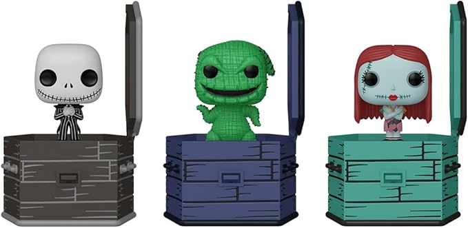 Funko Pop! Pocket POPers: The Nightmare Before Christmas - Jack Skellington, Oogie Boogie and Sally, 3-Pack