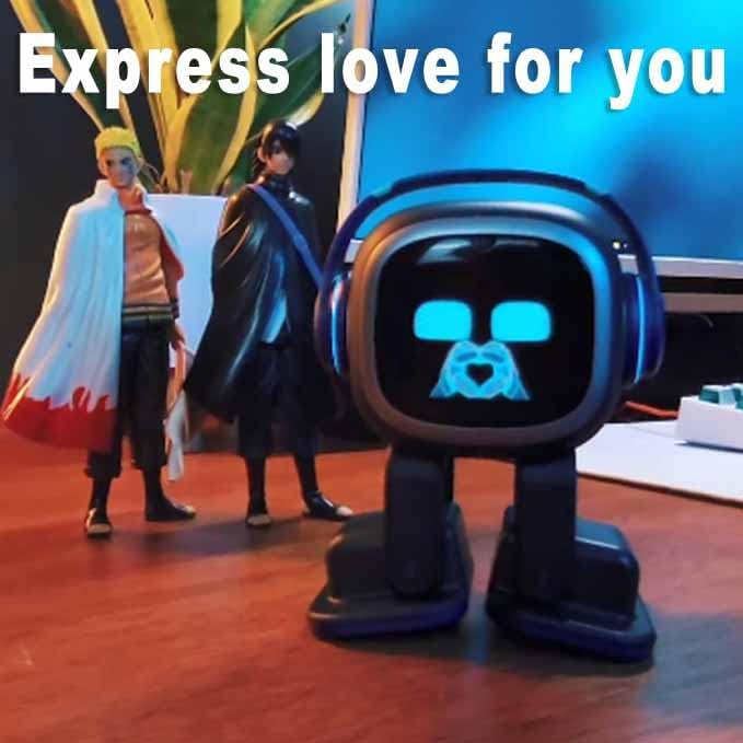 AI Desk Robot Companion - ChatGPT Enabled with Voice Commands & Dance Feature, Interactive Robot Pet with Personality, Comes with Charging Home Station