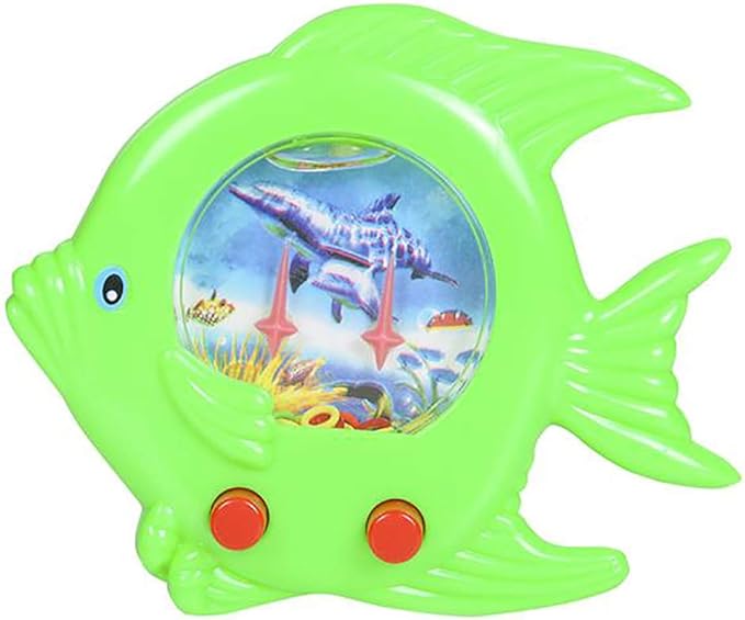 The Dreidel Company Fish Water Toy Game 5" (12-Pack), Handheld Water Games for Kids, Goody Bag Fillers, Birthday Party Favors for Children, Road Trip Travel Toys for Boys and Girls