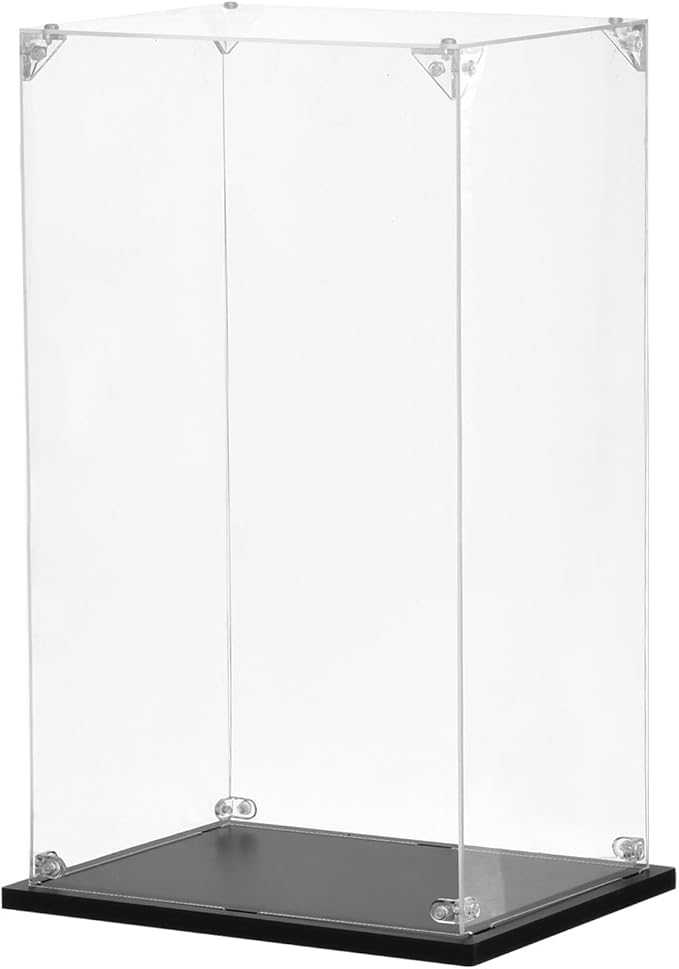 MECCANIXITY Acrylic Display Case, 8"x6"x13.8" Clear Display Box Assemble Dustproof Storage Organizer Showcase for Collectibles Action Figures