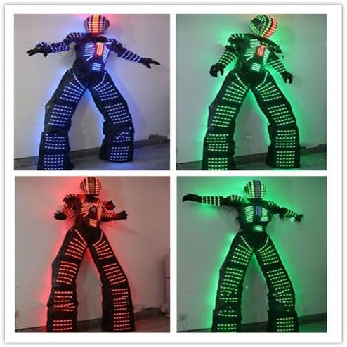 LED Robot Costume Suit Illuminated Party Dance RGB Luminous Armor Bar Light Show Dance LED Night Lights Clothing