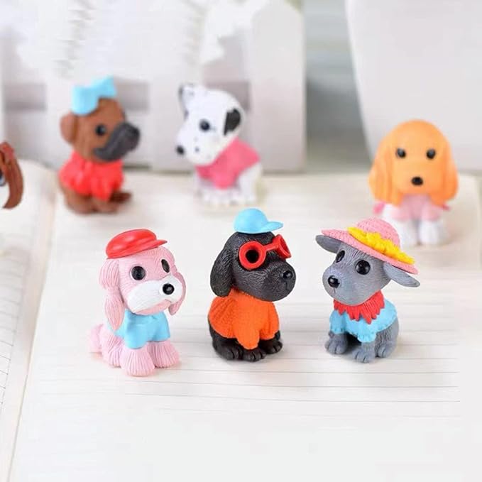 Morofme 8pcs Dog Cake Topper Puppy Cake Decorations Puppy Cupcake Topper Mini Doggie Figurines Toy Doggie Decor Pet Theme Cupcake for Kids Birthday Baby Shower Animal Theme Party Supplies