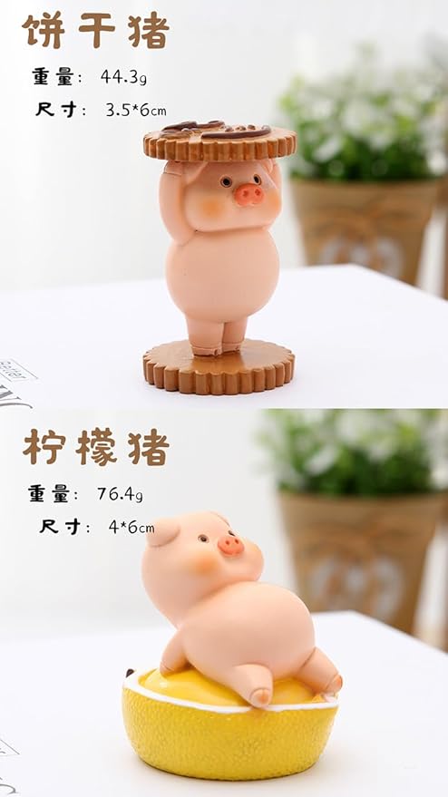 Super Cute Happy Pink Piggy Theme Surprise Box Figures, Mystery Bag Random Pig Action Figuring Figurine Collectible Home Car Decoration, New Year Christmas Holiday Birthday Gift, Single Box-3