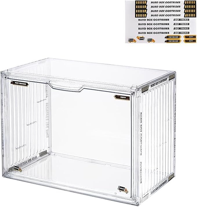 4 Tiers Clear Display Case for Figures, Acrylic Storage Organizers Box with Magnetic Door, Large Dustproof Showcase for Collectibles Action Figure