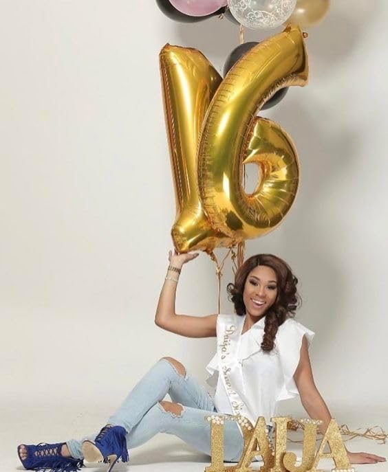 Gold Number 3 Balloon 40 Inch, 3rd Birthday Celebration Supplies for Girls Boys Women Men, 3 Balloon for Girls Boys Theme Party