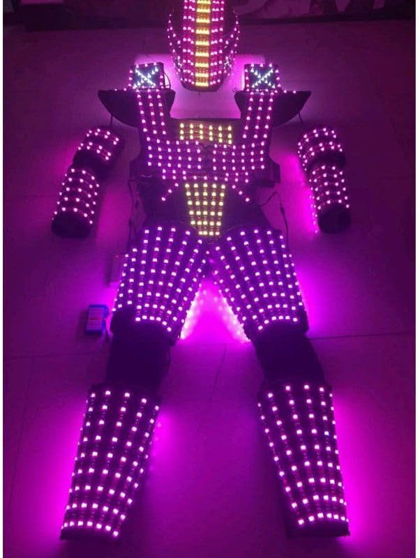 LED Robot Costume Suit Illuminated Party Dance RGB Luminous Armor Bar Light Show Dance LED Night Lights Clothing