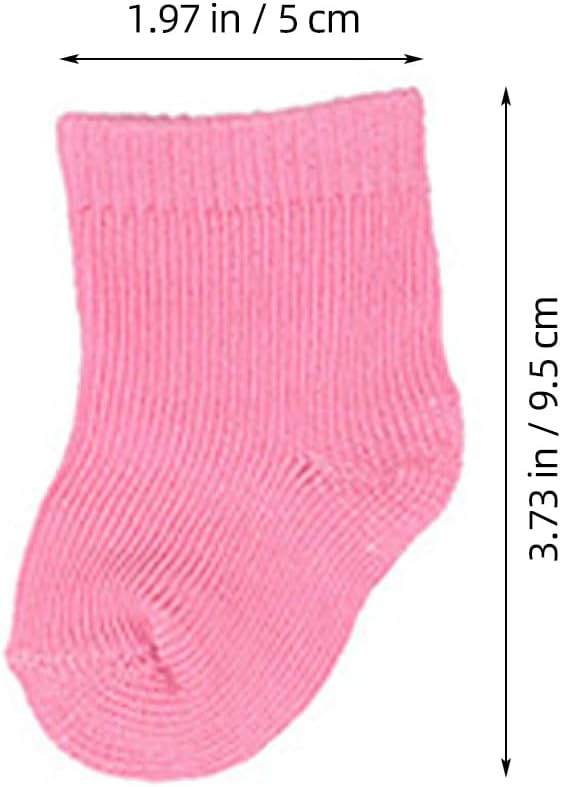 NUOBESTY Doll Accessories 8 Pairs of Doll Socks Mini Sock Baby Clothes Action Figure Accessories for Socks