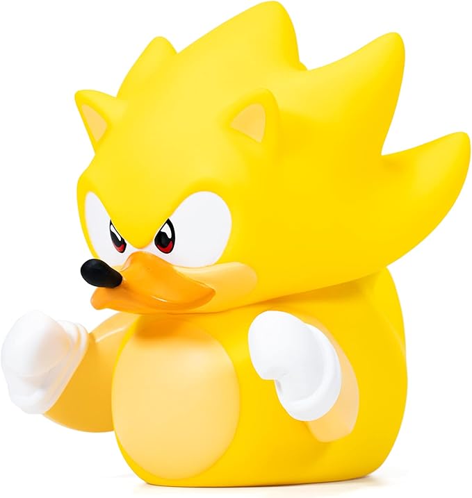 TUBBZ Sonic The Hedgehog Super Sonic Collectable Duck Vinyl Figure - Official Sonic The Hedgehog Merchandise - TV Movies & Games