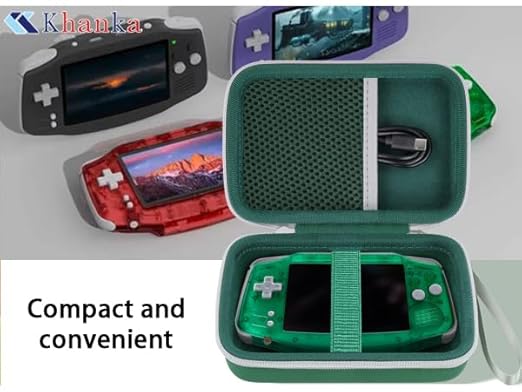 khanka Hard Travel Case Replacement for Anbernic RG34xx Handheld Game Console,Case Only. (Green)