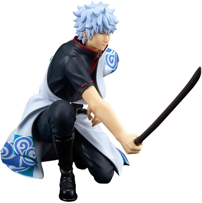 Anime Sakata Gintoki Figure Squatting Model Look Up Figure Sakata Gintoki Action Figure Collectible Desktop Ornaments