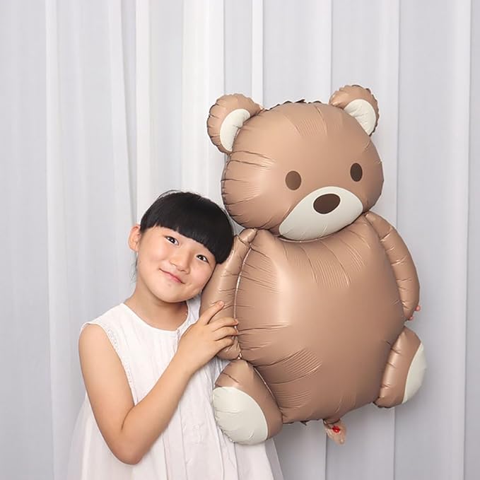 Large Little Bear Foil Balloons，2 PCS 35 Inch Little Bear Theme Party Supplies，Jungle Safari Theme Baby Shower Birthday Party Decorations
