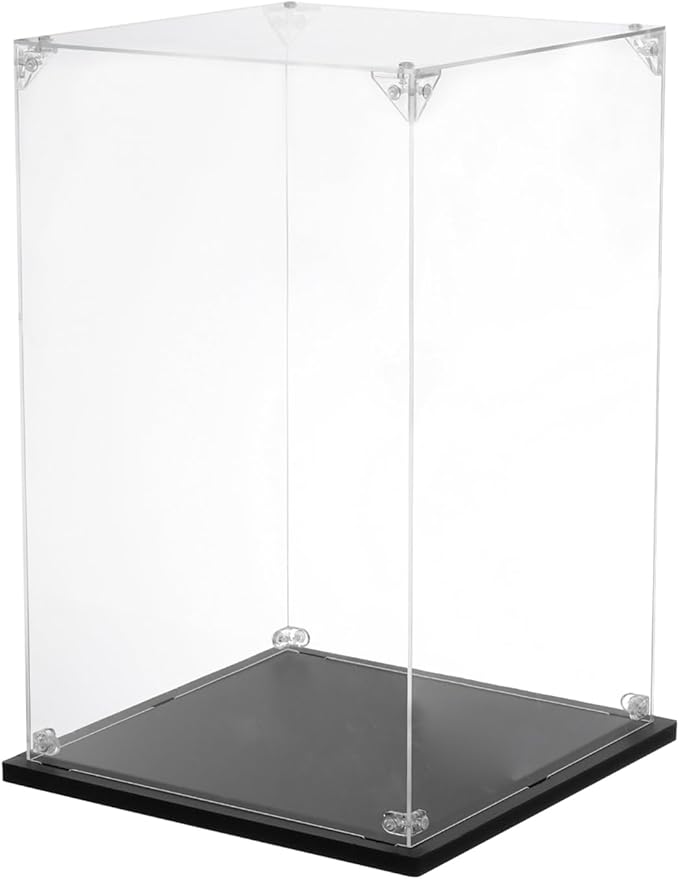 MECCANIXITY Acrylic Display Case, 8''x8''x12'' Clear Display Box Assemble Dustproof Display Box Storage Organizer for Collectibles Action Figures