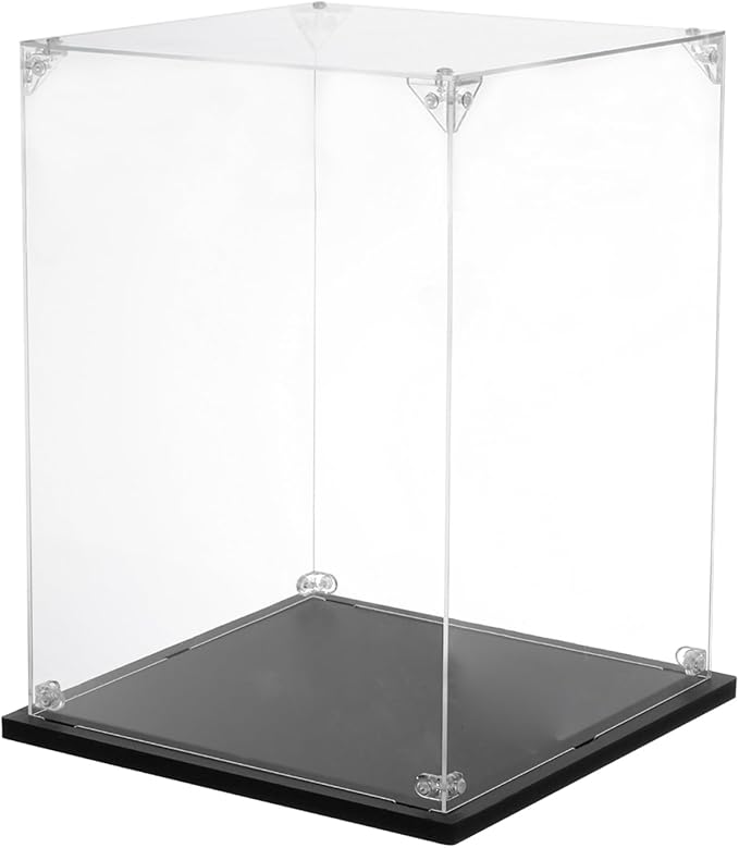 MECCANIXITY Acrylic Display Case, 8''x8''x10'' Clear Display Box Assemble Dustproof Display Box Storage Organizer for Collectibles Action Figures