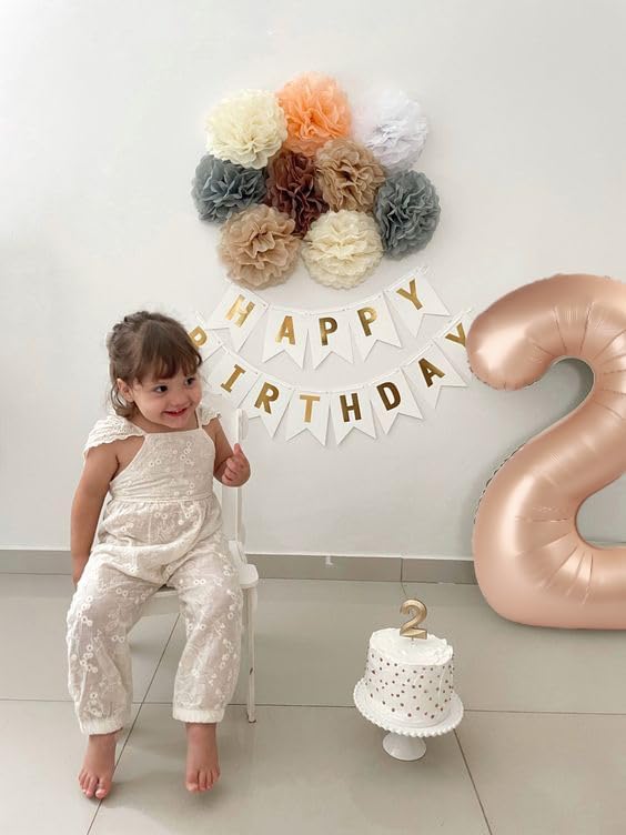 Number 6 Balloon 40 Inch, 6 7 Six Seven Birthday Decorations, 6th Birthday Balloon for Boy Girl, Light Brown 16 60 61 65 Numbers Balloons Graduations Anniversary Supplies