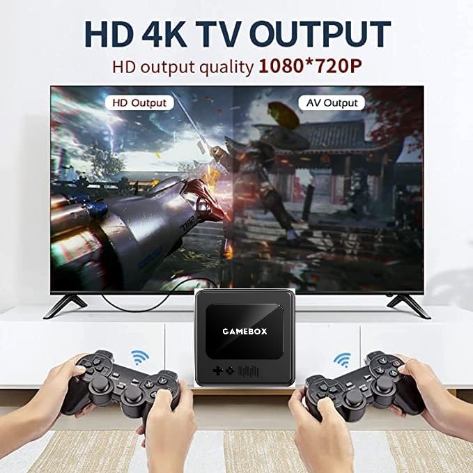 Retro Game & TV Super Console,with 40,000+ Games, Compatible with 40+ emulators, Game Emuelec 4.5/TV Android 9.0 Dual System, Supports 1080P,BT5.0 (256GB(50000+Games))