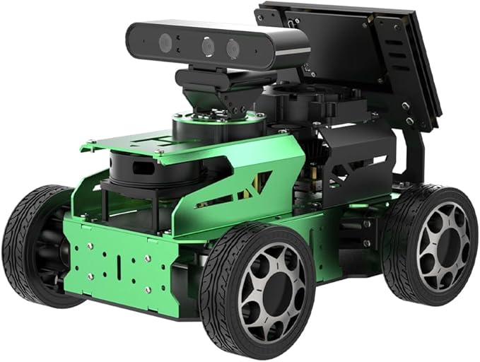 JetAcker ROS2 Robot Car with ChatGPT Large AI Models, Lidar SLAM Mapping Navigation Path Planning Autonomous Driving AI Depth Camera Voice Control ROS Education Robot, Advanced Kit & Orin Nano 8GB