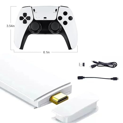 M15 Retro Gaming Console - Plug & Play HDMI TV Game Stick with 20,000+ Preloaded Classic Games, 4K Output, 2 Wireless Controllers for Family & Adults - 64GB Built-in (2026 Edition)