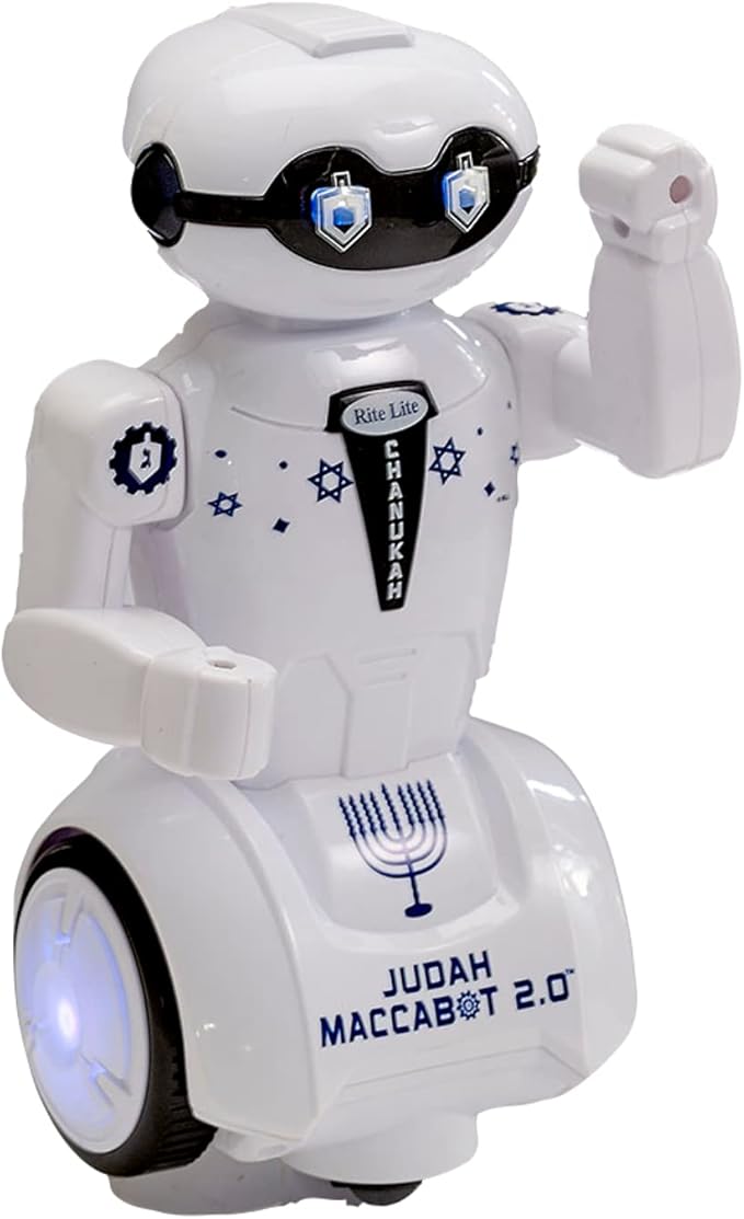 Rite Lite Maccabot 2.0 Chanukah Robot - Great Hanukkah Gift for Kids! - Hanukkah Robot Toy Plays 3 Chanukah Songs