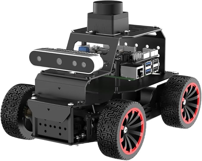 HIWONDER Robot Car with ChatGPT Large AI Models, 3D Depth Camera Ackermann Chassis ROS2-HUMBLE Lidar SLAM Mapping Navigation Autonomous Driving, MentorPi A1 Standard Kit with Raspberry Pi5 4GB