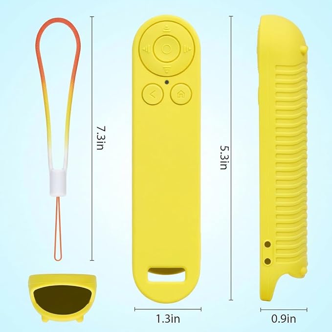 Silicon Cover for Nex Playground Game System Remote, Anti-Slip Shockproof Sleeve with 4 Pillars for Secure Placement, Dust & Water Resistant Protective Case with Lanyard - Yellow