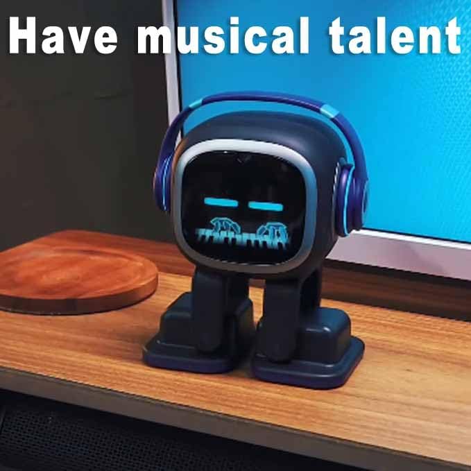 AI Desk Robot Companion - ChatGPT Enabled with Voice Commands & Dance Feature, Interactive Robot Pet with Personality, Comes with Charging Home Station