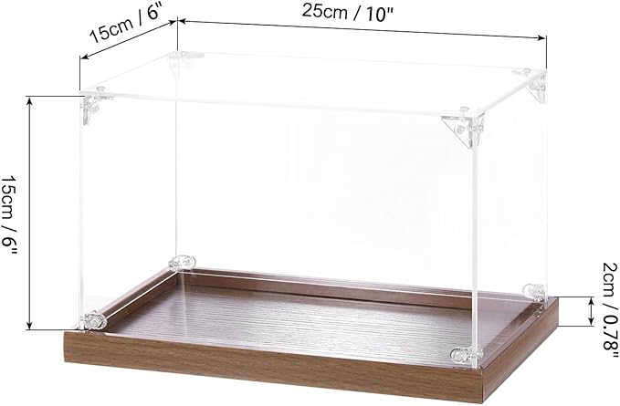 MECCANIXITY Acrylic Display Case, 10"x6"x6" Clear Display Box Assemble Dustproof Storage Organizer Showcase for Collectibles Action Figures