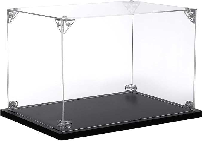 MECCANIXITY Acrylic Display Case, 10x6x6 Inches Clear Display Box Assemble Dustproof Display Box Storage Organizer for Collectibles Action Figures