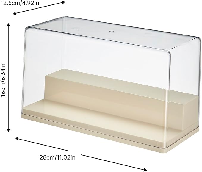 2 Tiers Clear Display Case for Figures, Stackable Acrylic Storage Organizers Box with Cover, Large Dustproof Showcase for Collectibles Action Figure(1, Small)