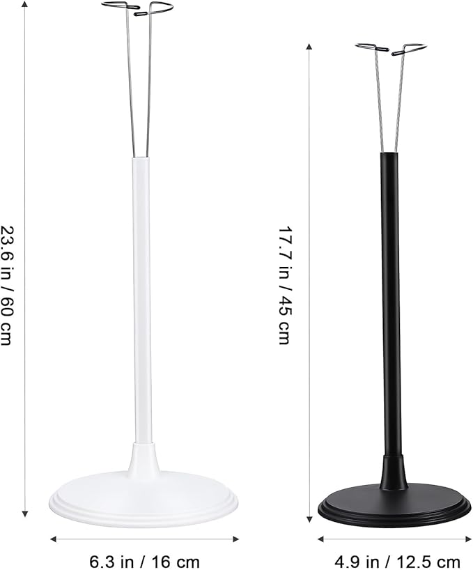 UPKOCH 18 Inch Doll Stand Adjustable Plastic Display Holder 3Pcs Set for 17 to 18 Inch Dolls Action Figures Collectible Display and Storage