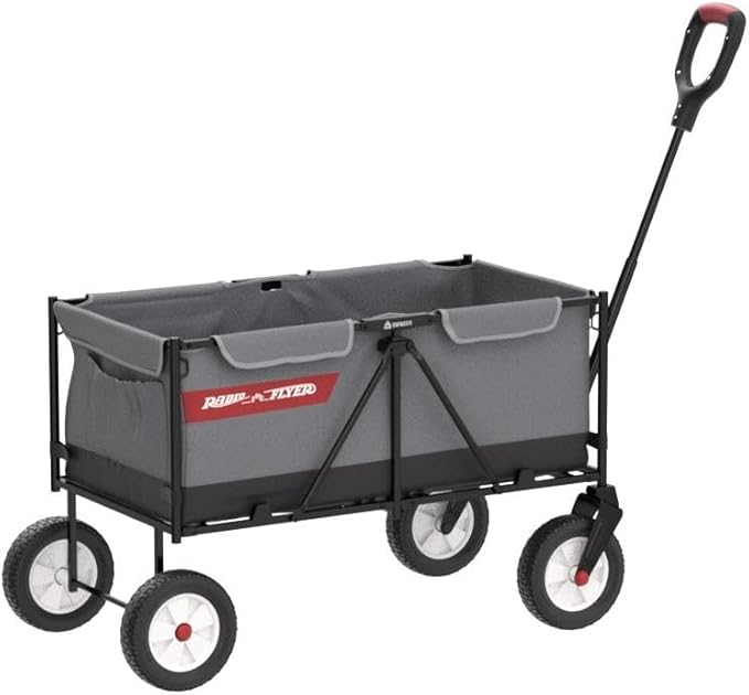 Radio Flyer The Beast EZ Fold Maximum Capacity Heavy-Duty Kid & Cargo Wagon, Collapsible Wagon for Ages 1.5-6 Gray