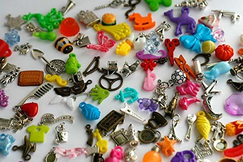 TomToy Double-Sided I Spy Trinkets for I Spy Bag, I Spy Bottle, Mixed Miniatures, Small Buttons, Beads, Charms and Objects, 1-3cm, Set of 20 trinkets