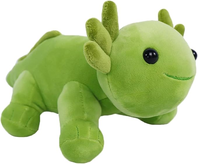 10.8 inch Plush Axolotl Stuffed Animal, Axolotl Plush Toys, Cute Stuffed Cotton Plush Pillow Kawaii Salamander Gifts for Girls & Boys, Plushies has (Green Axolotl Plush)