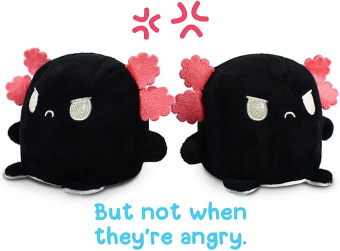 TeeTurtle - Plushmates - Magnetic Reversible Plushies that hold hands when happy - Axolotl - Huggable and Soft Sensory Fidget Toy Stuffed Animals That Show Your Mood - Gift for Kids and Adults!